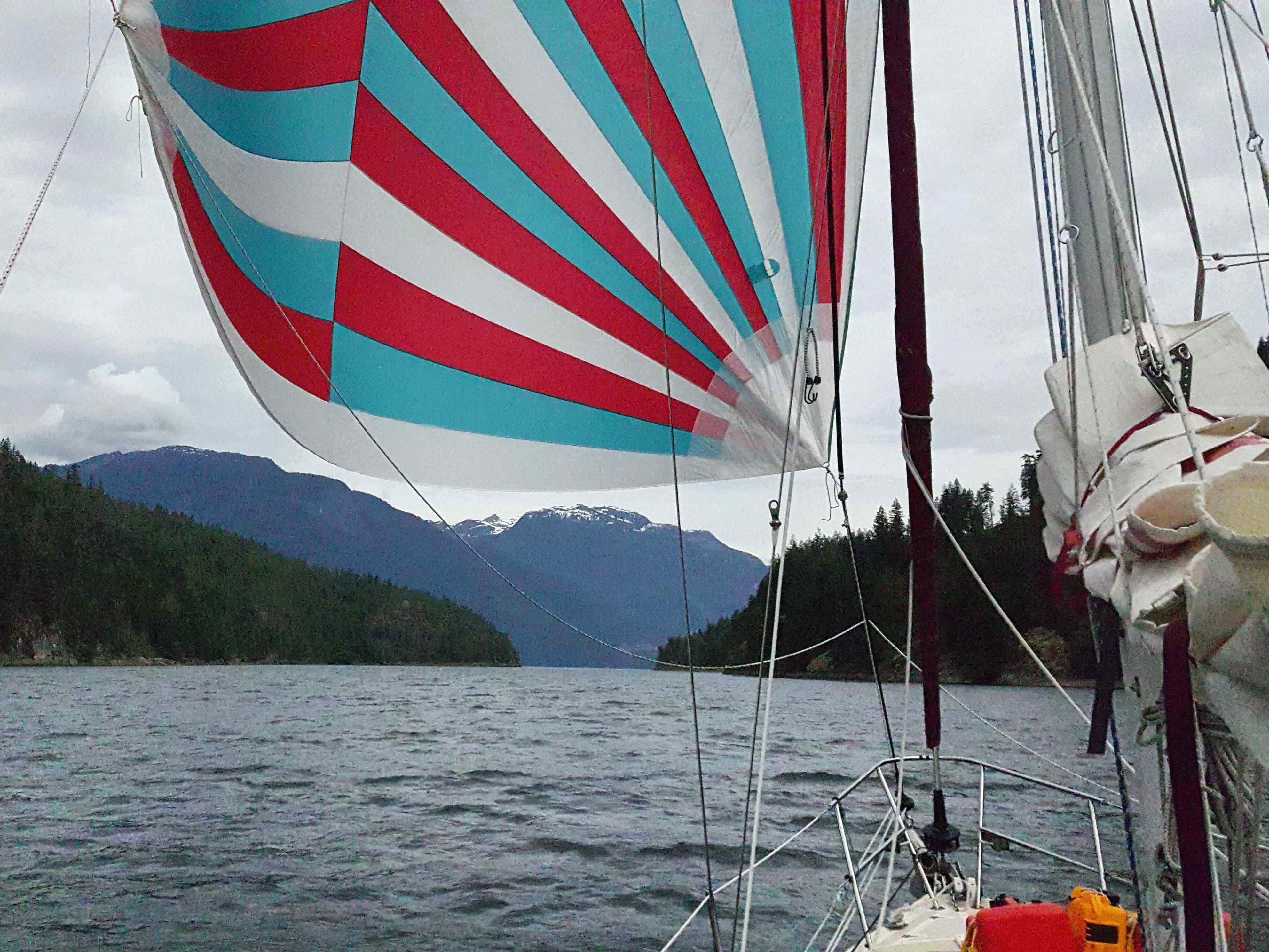 Under Gennaker- Queen Charlotte Straight